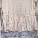 Anthropologie Angel Of The North Sweater Womens Medium Cardigan Cream Tie Front Photo 7