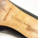 Manolo Blahnik  Black Leather BB 90 Pointed Toe Pumps Size 37/7 Photo 5