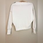 Free People  Nikala White Zipper Shoulder Oversized Top Size XS Photo 7