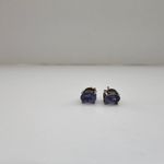 Nordstrom Tanzanite Oval Stud Earrings 925 Silver Photo 3