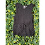 it's our time Y2K Black Crochet Crop Top MADE IN USA Size Medium Photo 3