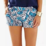 Lilly Pulitzer The Walsh Short Blue Hippy Hippy Shake Size 000 Photo 0