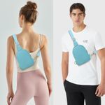 VOROLO Small Sling Bag For Men and Women Crossbody Adjustable Stap Light Blue Photo 3