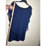 Covington  Women's Chiffon & Lace Shift Dress Classic Knee Length Size 14 Photo 2