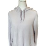 LL Bean Soft Stretch Waffle Knit Hoodie Womens Size XL Reg Pale Purple Photo 5