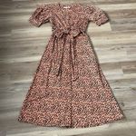 Love, Whit by Whitney Port Dotted Puffed Sleeve Dress Size S Button up Midi Photo 4