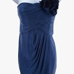 BCBGMAXAZRIA Addison Bodycon One Shoulder Blue Ink Sheath Dress M Bridesmaid Photo 0