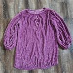 Retrofete Grace Sequin Dress in Purple Size XS Long Sleeve Mini Key Hole Photo 0