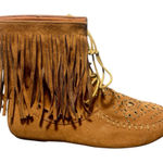 Steve Madden Suede Fringe Mocassin Booties Photo 0