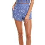 NBD  x Revolve Alijah Blue Floral Lace Halter Open Back Romper NWT size XL Photo 2