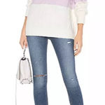 Lovers + Friends  Tina Colorblock Crewneck Cozy Sweater Revolve XS Photo 0