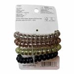 Scunci Ponytail Fabric Hair Spirals, Assorted Colors, 4 Photo 1