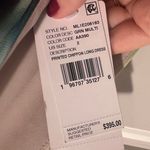 NWT Liv Foster Green Blue Watercolor Printed Chiffon Long Dress Sz 2 $395 Retail Photo 5