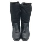 Khombu Womens Snowflake2 Winter Boots Faux Fur Lined Wedge Heel Zipper Black 8 Photo 1