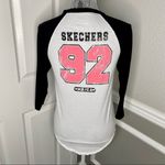 Skechers  Womens 3/4 Long Sleeve Crewneck Cotton Blend Baseball Tee Shirt XS Photo 2