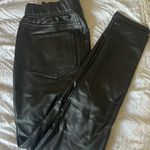 Philosophy  Black Leather Fleece Leggings Pants S Photo 1