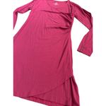 Kuhl Organic Cotton V-Neck Long Sleeve Vienna Faux Wrap Dress Dark Pink Size XL Photo 4