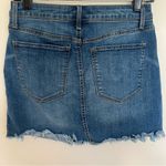 Mudd Jeans Skirt Size 5 Womens Juniors Button Fly Distressed Blue Denim Photo 10