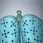 Crocs Classic  Floral Cutout Clog KTurquoise Teal 210943-4PD- J6 Photo 4