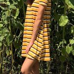 Forever 21 Yellow, Navy And White Striped Dress Photo 2