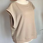 Maeve Anthropologie, New,  Tan Bow Back Balletcore Muscle Tee Shirt, Size XL Photo 5