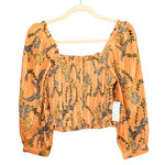 Joie  Bension Floral Print Smocked Cotton Crop Top in Camilla Multi Women's Small Photo 1