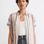 Madewell Hilltop Size XS Striped Oversized Retro Shirt Top Flowy Vacation Photo 0