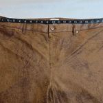 Chico's  Faux-Suede Worn Luggage Slim Pants Size XL/16 Regular Western Boho Photo 10