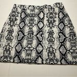 SheIn Women’s A-line Snake Skin Design Short Skirt Size Small Black White Photo 6
