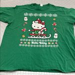 Hello Kitty  Christmas Graphic Tee Green Holiday Cat T-Shirt 3XL Photo 0