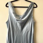 Reformation  Annabelle Silk maxi Dress Size 14 Horizon blue UB Photo 4