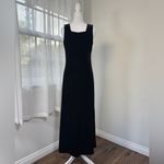 Rhapsody Vintage ‘90s  Black Velvet Square Neck Sleeveless Maxi Dress Photo 5