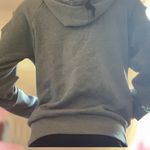 Grey Cut Out Sleeve Hoodie Gray Size M Photo 2