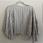 Lavender Field  - Bell Sleeve Cream Top Photo 2