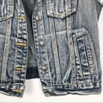 Rue 21  Denim Lace Vest Size Small Color Block Size Smal Photo 4