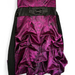 Ruby Rox strapless gothic purple and black ruffle dress with a tie back size M Photo 0