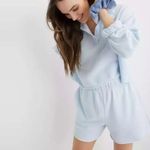 Aerie Fleece of Mind Cropped Polo Sweatshirt Size Medium Photo 1