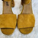 Free People Brook Suede Platform Heels Cork Sole Mustard Gold Camel Sz 40 Photo 3