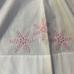 Handmade Vintage White Half Apron w/ Pink Embroidery –  – Women’s Kitchen Photo 5