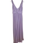 David's Bridal David’s Bridal Iris Long Mesh Dress with Cowl Back Detail Lavender Purple Maxi 4 Photo 3