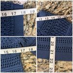 Loft  Blue Open Knit Sweater Tunic Sheer Boho Coastal Beach Soft Girl S Preppy Photo 5