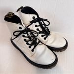 Dr. Martens Dr Marten White Leather Lace Up Ankle Boots Womens 7 High Top Lug Fall Goth Photo 5