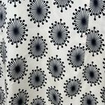 Milly  100% silk cream & black trim starburst 3/4 sleeve dress elegant size 2 Photo 5