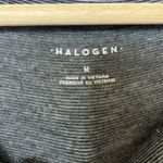 Halogen Nordstrom  Striped Long Sleeve Shirt Black & White Size Medium Photo 2