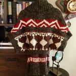 Abercrombie & Fitch Knit Cardigan with Red and White Patterns - M Photo 1