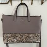 Kate Spade  Greta Court Ina Satchel Glitter Gray Crossbody Photo 0