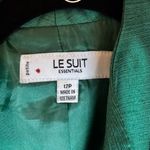 Le Suit Petite 12P Green Skirt Suit Old Money Classic Holiday Elegant Church Photo 2