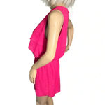 Soprano  Ruffle Romper Shorts Sleeveless Pink Key Hole Back Women’s Medium Photo 2