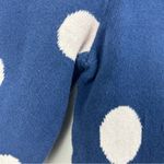 Old Navy  blue and white polka dot long sleeve crewneck sweater size small Photo 6