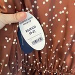 Scoop Wrap Blouse | NWT | Polka Dot | Size XS | Retro Pinup | Coquette Brown Photo 2